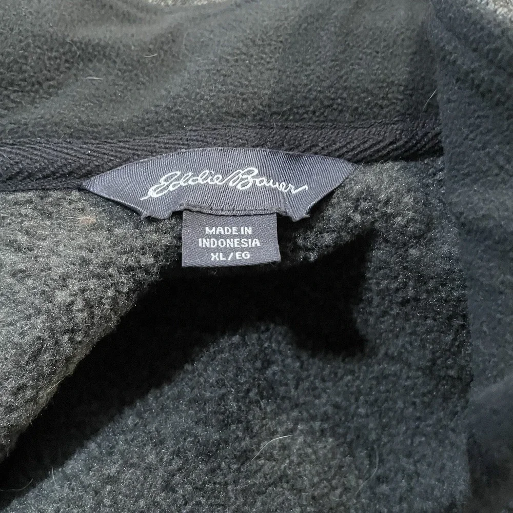 Eddie Bauer‎ Sweater 1/2 Zip Mock Neck Fleece Pullover Chest Pocket Mens XL